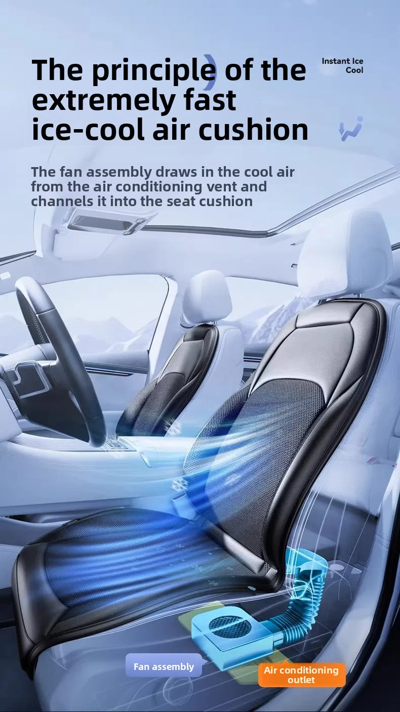 Coussin de siège auto été 2026, tapis rafraîchissant ventilé en soie glacée pour berlines et SUV, accessoires intérieurs