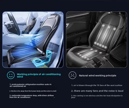 Coussin de siège auto été 2026, tapis rafraîchissant ventilé en soie glacée pour berlines et SUV, accessoires intérieurs