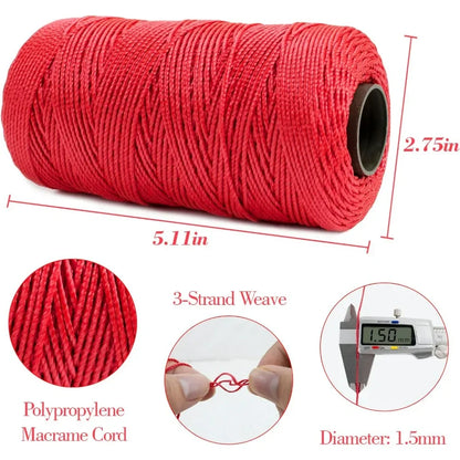 Fil de soie et coton glacé léger d'été, 1.5mm, 200m, fil au Crochet pour bricolage, artisanat, sac, chapeau, chaussures, fil en polypropylène, cordon de fil au Crochet