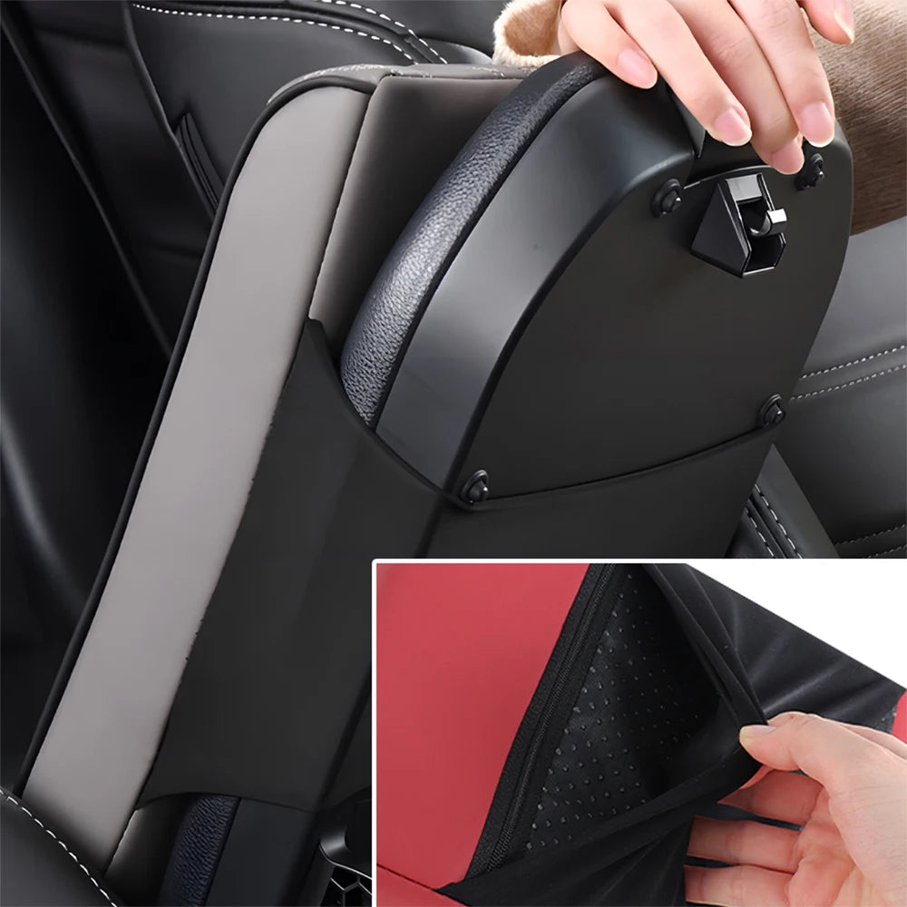 Tapis de boîte d'accoudoir de voiture en cuir, couvertures de Console centrale pour KIA K6 Sportage 4 Picanto KX1 RIO pv5 ev6 ev5 K3 Sorento Optima Carnival