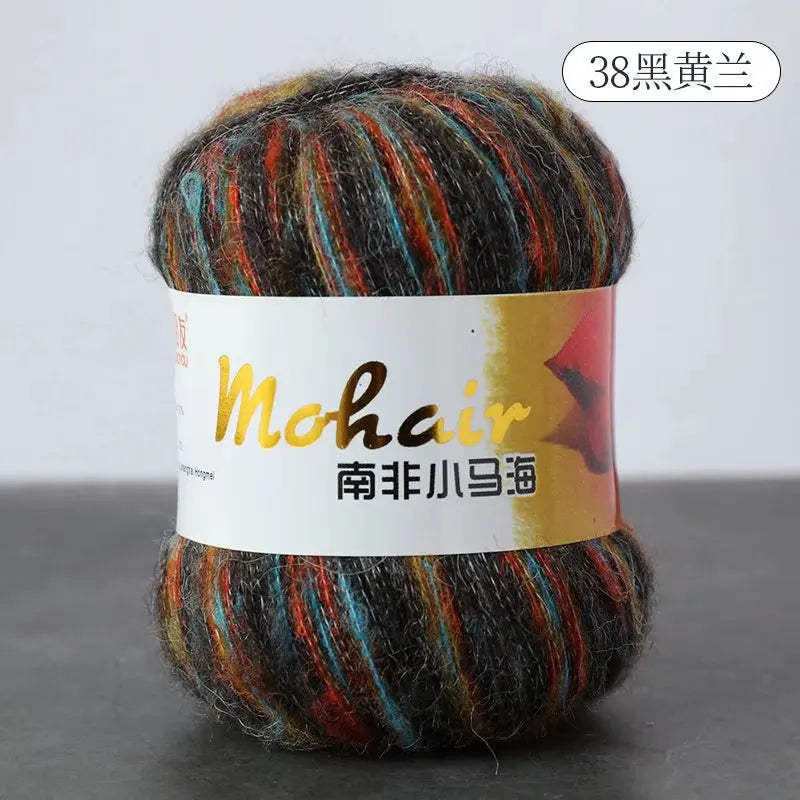 Fil de laine Mohair d'alpaga en peluche pour fil à tricoter, écharpe de pull 40 grammes/boule, fils épais de Lanas doux et chaud gonflés