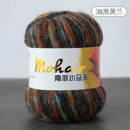 Fil de laine Mohair d'alpaga en peluche pour fil à tricoter, écharpe de pull 40 grammes/boule, fils épais de Lanas doux et chaud gonflés