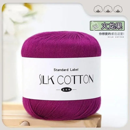 Fil à tricoter chaud et doux pour bébé, 50 g/pièce, dentelle de soie, coton, lait, Crochet, tricoté à la main, fournitures pour tricot à la main, point de croix
