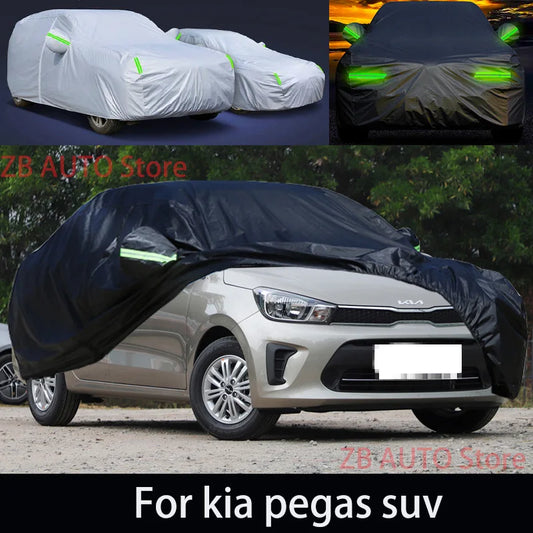 Pour kia pegas suv Protection extérieure bâches de voiture complètes couverture de neige pare-soleil étanche à la poussière accessoires extérieurs de voiture