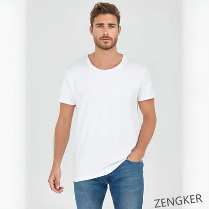 T-shirt d'été à manches courtes pour hommes, col rond, demi-manches, grande taille, en coton, couleur unie, hauts surdimensionnés 12XL, 10XL 9XL