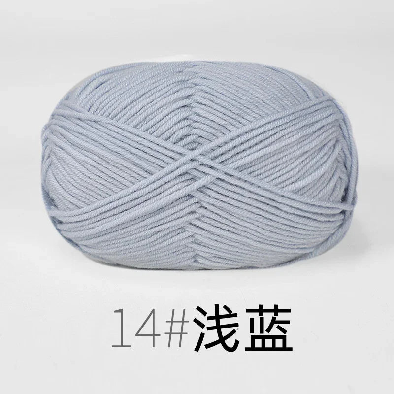 Fil de Lanas teint en coton au lait, 86 couleurs, 4 plis, pour bébé, chapeau, écharpe, pull, poupées, artisanat fait à la main