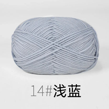 Fil de Lanas teint en coton au lait, 86 couleurs, 4 plis, pour bébé, chapeau, écharpe, pull, poupées, artisanat fait à la main