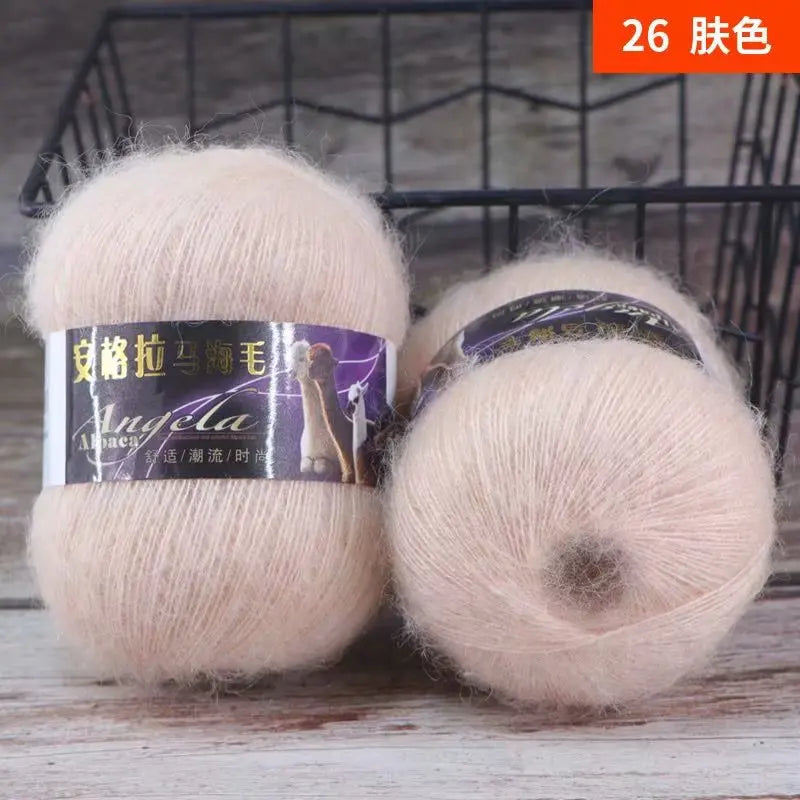 Fil de laine Mohair d'alpaga en peluche pour fil à tricoter, écharpe de pull 40 grammes/boule, fils épais de Lanas doux et chaud gonflés