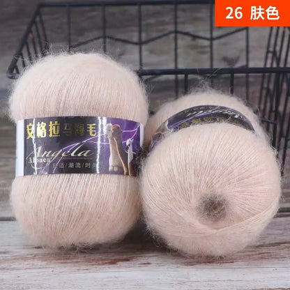 Fil de laine Mohair d'alpaga en peluche pour fil à tricoter, écharpe de pull 40 grammes/boule, fils épais de Lanas doux et chaud gonflés