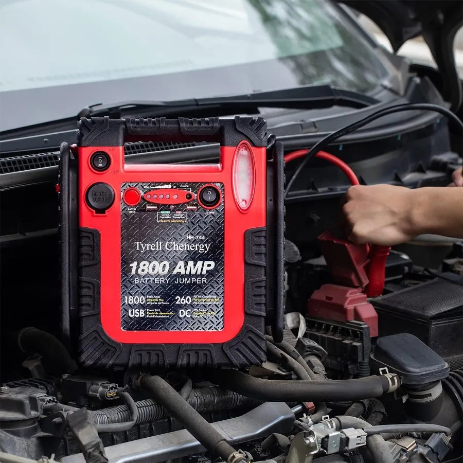 Démarreur de saut de batterie de voiture 1800A, avec compresseur d'air, 20000mAh, 12V, Booster de batterie au plomb automatique pour véhicule d'urgence, nouvelle mise à niveau