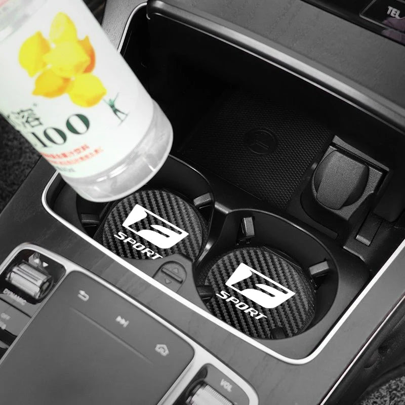 2 pièces sous-verres de voiture tapis de tasse d'eau tampons de fente imperméables pour Lexus F SPORT GS GX IS LS LX CT LC RC LBX NX RX 350h 450h ES UX 300e