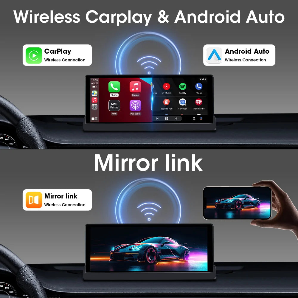 Srnubi 10.26 ''4K ADAS Dashcam voiture DVR Android Auto Carplay écran automobile système Intelligent enregistreur vidéo moniteur rétroviseur