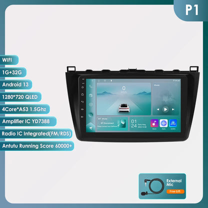 Hizpo Android 14 pour Mazda 6 2007 - 2012 lecteur multimédia de voiture Navigation GPS Radio Carplay Navi 360 caméra 4G No 2 Din 2din DVD