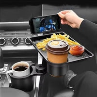 Plateau porte-gobelet universel pour voiture de haute qualité - 360 °     Organisateur rotatif réglable à double tasse