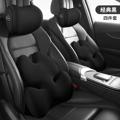 Appui-tête de voiture, oreiller de cou, oreiller de siège de voiture, coussin de taille universel en coton à mémoire de forme