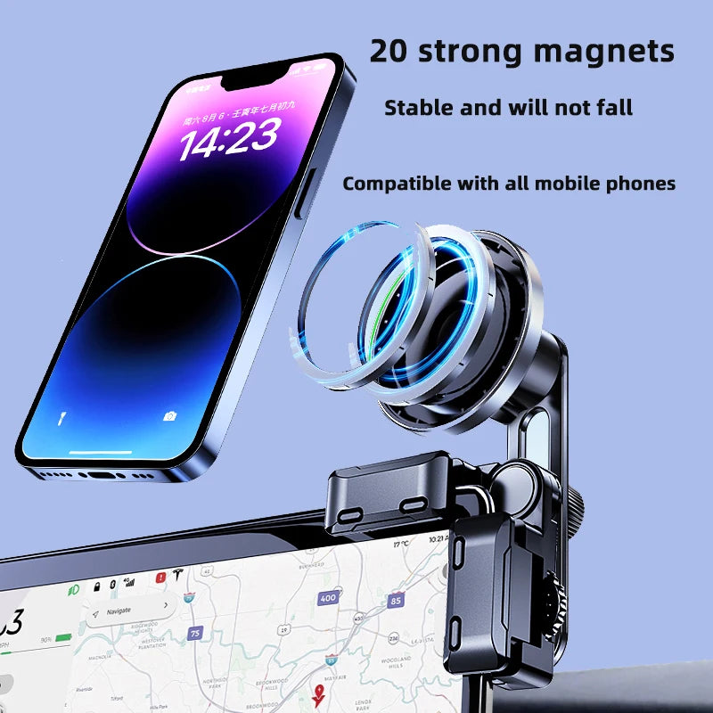 TEEQ-Support de Téléphone Magnétique Réglable pour Écran de Voiture, Accessoires de Cadre pour Nouveau Zeekr 001/House/ 009/X