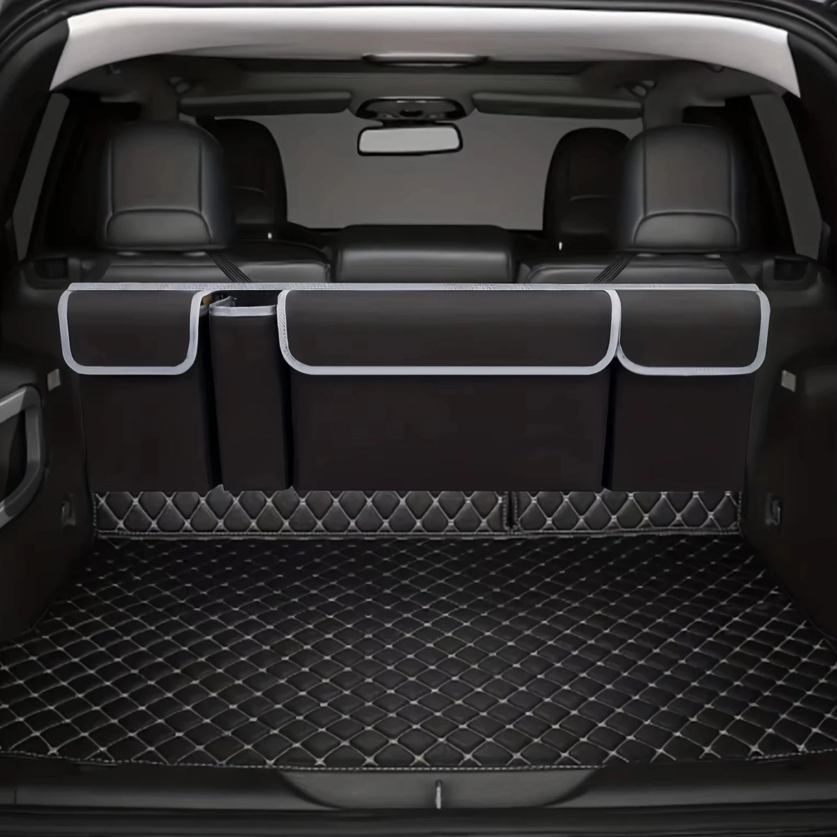 Sac de rangement pliable pour siège de coffre de voiture, boîte de rangement suspendue multifonctionnelle pour gain de place intérieur de véhicule