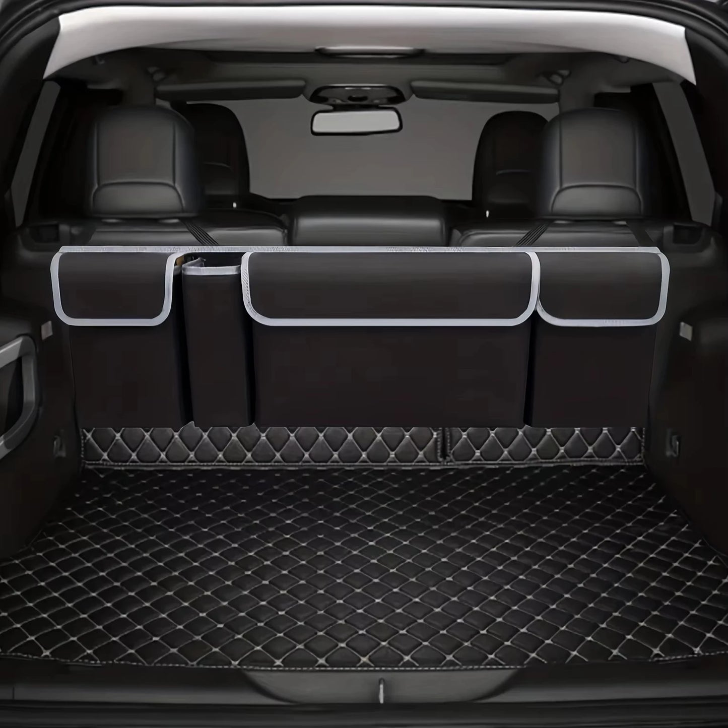 Sac de rangement pliable pour siège de coffre de voiture, boîte de rangement suspendue multifonctionnelle pour gain de place intérieur de véhicule