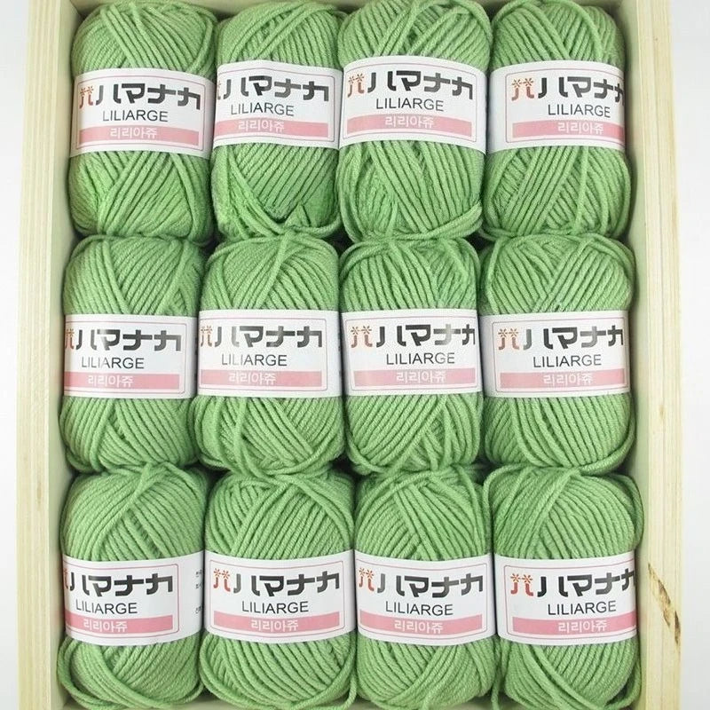 12 pièces 300g fil de lait fait à la main grossier bricolage tissage boule de fil pour pull chapeau écharpe et autres vêtements doux Crochet fil à tricoter