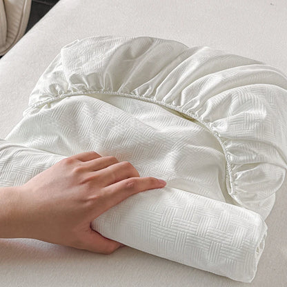 Drap-housse avec bande élastique, couleur unie, housse de matelas douce pour lit simple, double, king, queen, 90/120/140/150/160/180x200cm
