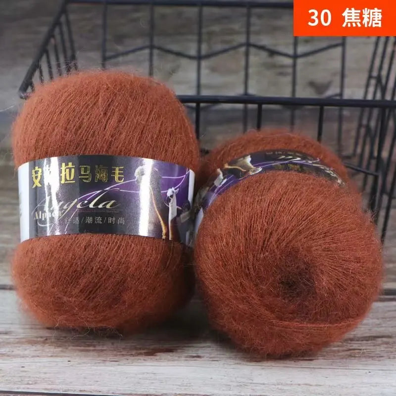 Fil de laine Mohair d'alpaga en peluche pour fil à tricoter, écharpe de pull 40 grammes/boule, fils épais de Lanas doux et chaud gonflés