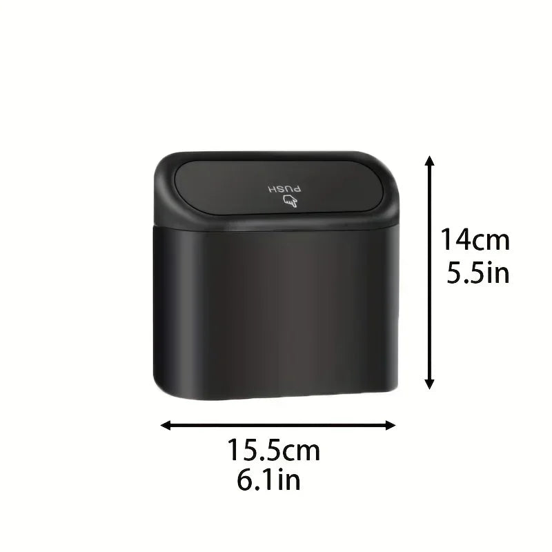 Poubelle de voiture avec couvercle, Mini poubelle universelle étanche pour véhicule, organisateurs et rangement de voiture pour voiture, bureau, maison