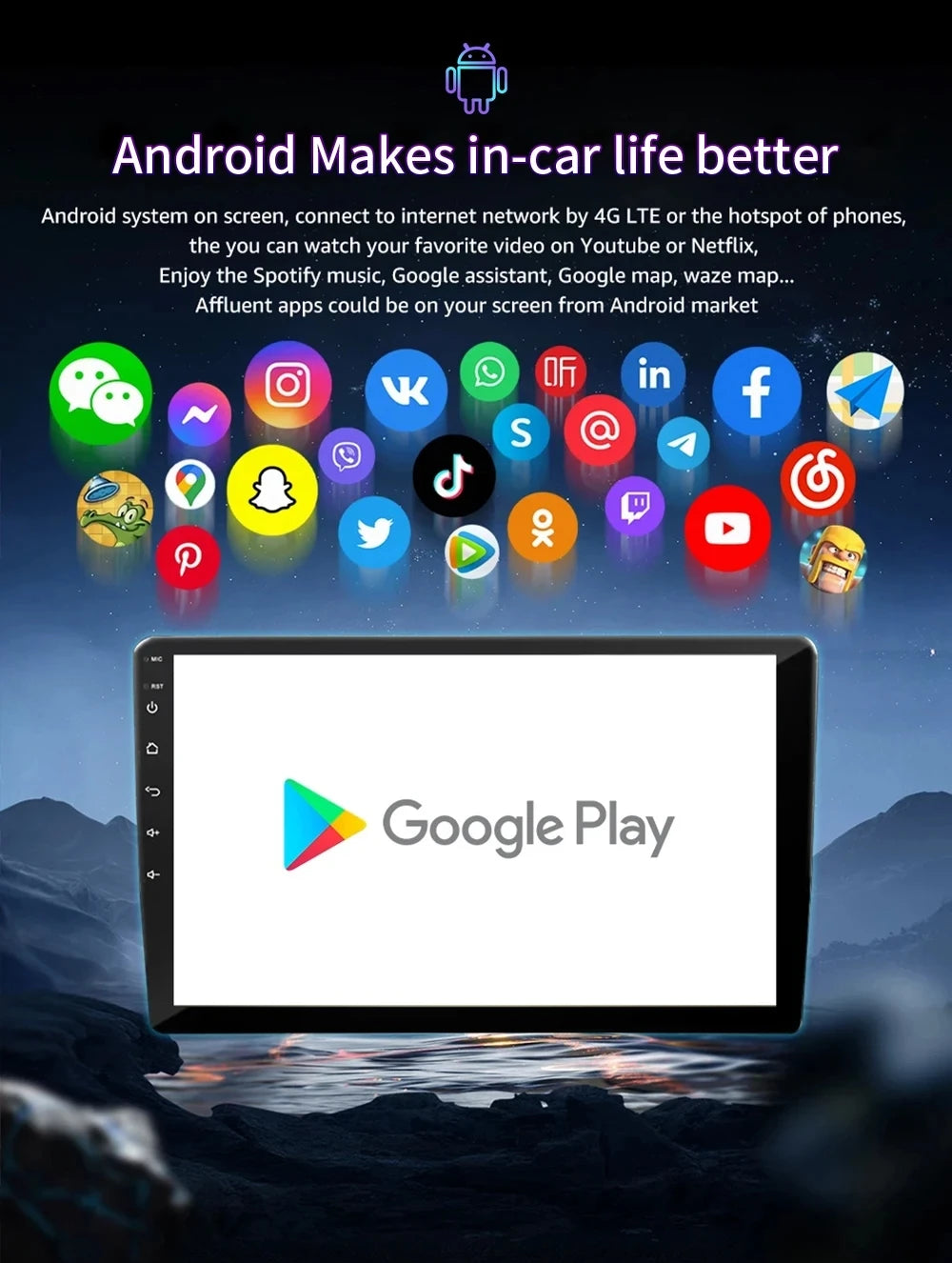 Autoradio Android pour Mitsubishi Pajero 2, V30, V40, V20, 1991-2004, 4G, WIFI, lecteur de limitation, GPS, CarPlay sans fil