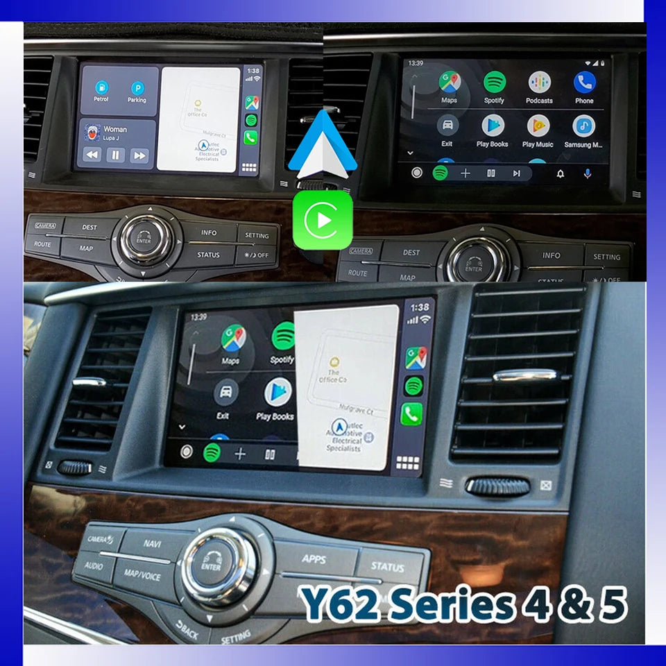 RideMedia 2026 mise à niveau GPS musique Bluetooth CarPlay Android Interface pour Infiniti QX56 QX60 QX70 QX80 FX37 FX50 JX35 M25 M37