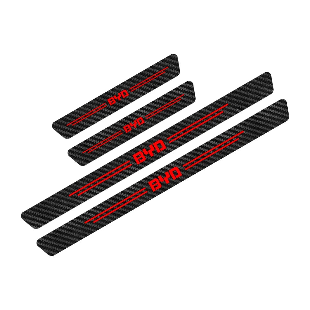 Autocollant de protection de seuil de voiture, 4 pièces, accessoires de voiture pour BYD F3 E6 Yuan Plus Atto F0 G3 I3 Ea1 Song Max Tang Dmi
