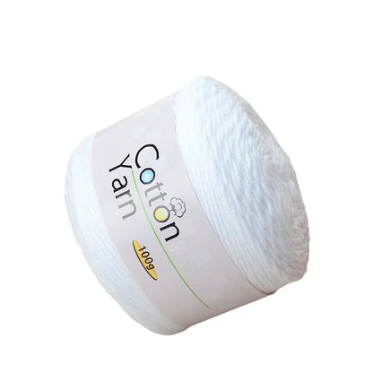 100 g/rouleau fil de coton pur coloré bébé fil de coton doux gros bébé coton Crochet tricots bricolage fil à tricoter à la main