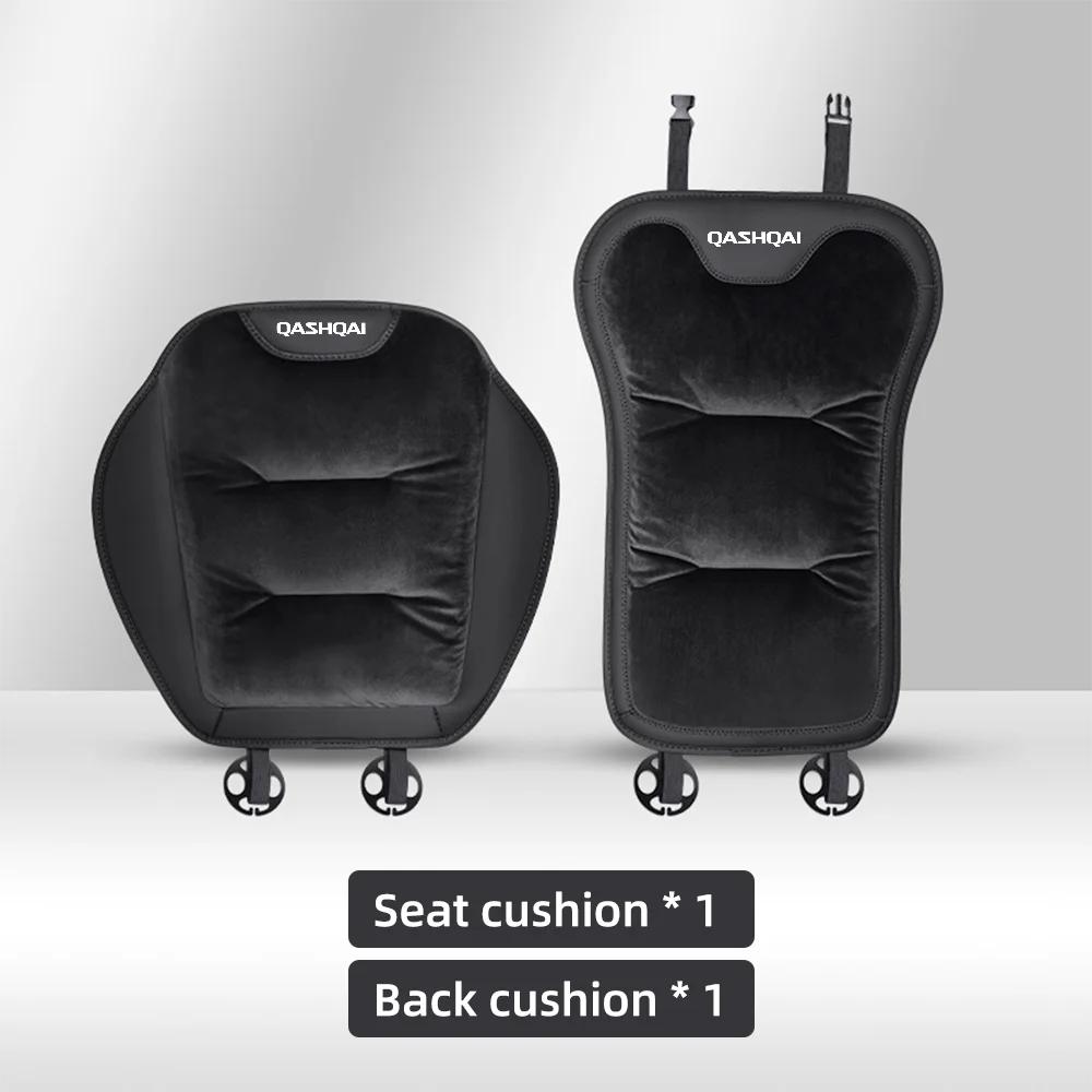 Housse de siège de voiture en flanelle, pour Nissan Qashqai J10 J11 J12, coussin de siège avant/arrière de voiture en peluche chaud d'hiver, accessoires d'intérieur automobile