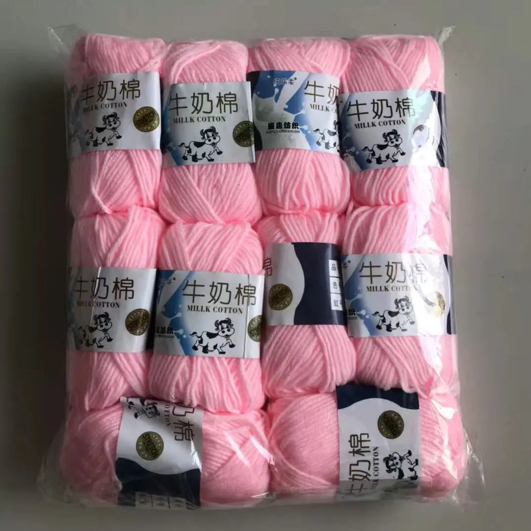 Fil de laine et de coton au lait, 500g, fil au Crochet pour écharpe tricotée à la main, pull, sacs de poupées, bricolage, fournitures de tricot au Crochet, 10 pièces/lot