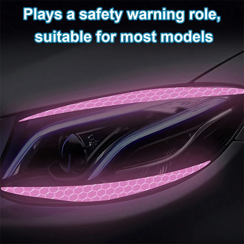Autocollants réfléchissants pour sourcils de phares de voiture, autocollants en vinyle imperméables pour le style personnalisé, améliore la visibilité nocturne, installation facile à faire soi-même