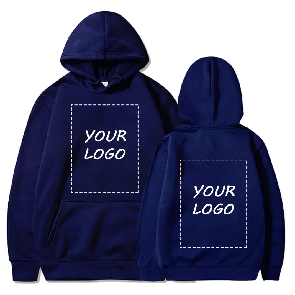Logo/image de marque conçue sur mesure pour femmes et hommes, sweats à capuche DIY, pulls décontractés et sweats à capuche tendance partout
