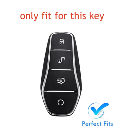 Étui pour clé en métal pour BYD Seal U Atto 3 Sealion 6 07 King Song Plus Han EV Dolphin, support de télécommande, accessoires de voiture