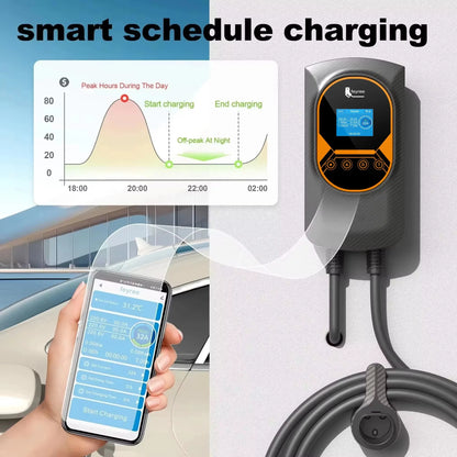 Fey123-Chargeur de voiture EVSE Wallbox Vope2 pour véhicule électrique, station de charge triphasée, câble 32A, 7,6 kW, 11kW, 22kW