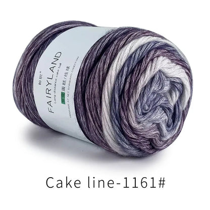 Fil à gâteau dégradé pour tricoter à la main, fil coloré au Crochet, Section moyenne et épaisse, fil arc-en-ciel en laine de coton teint, 100 g/pièce