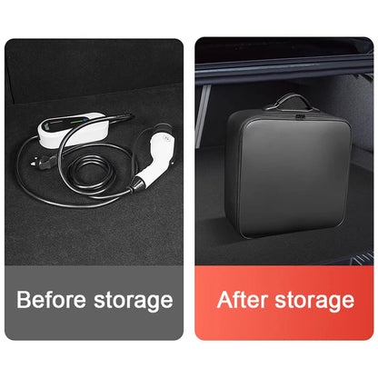 Boîte de rangement pour câble de recharge de voiture électrique compatible avec LYNK&CO 01 02 Z10 Z20 03 05 06 07 08 09 900 Câbles de charge de véhicule électrique Sac de transport