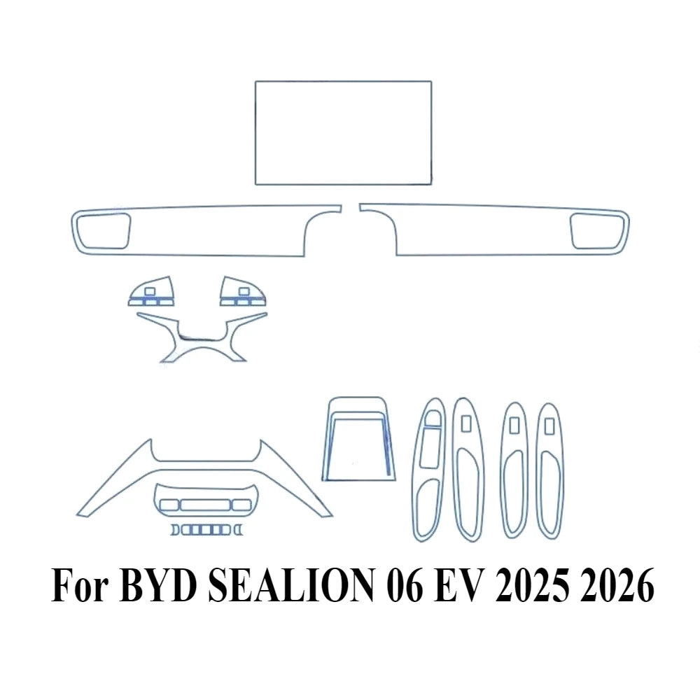 Film de Protection PPF pour BYD SEALION 06 EV 2025 2026, accessoires de voiture, transparent TPU LCD, panneau d'équipement de Navigation GPS, Console centrale