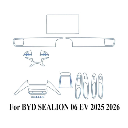 Film de Protection PPF pour BYD SEALION 06 EV 2025 2026, accessoires de voiture, transparent TPU LCD, panneau d'équipement de Navigation GPS, Console centrale