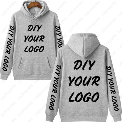 Sweat à capuche personnalisé avec Logo personnalisé, sweat-shirt chauffant et confortable, unisexe, décontracté, texte imprimé personnalisé, bricolage, à la mode, automne