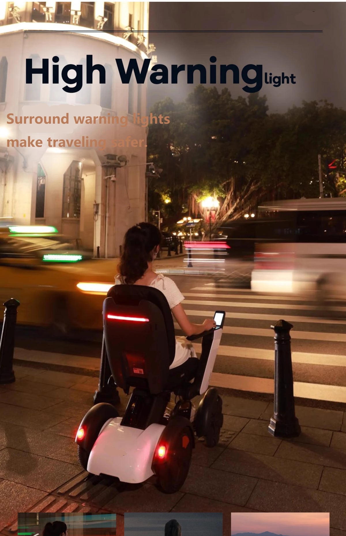 Fauteuil roulant électrique intelligent pour handicapés, contrôle par application, scooter avec système SOS, adapté à tous les Terrains BZ-HBS-LB
