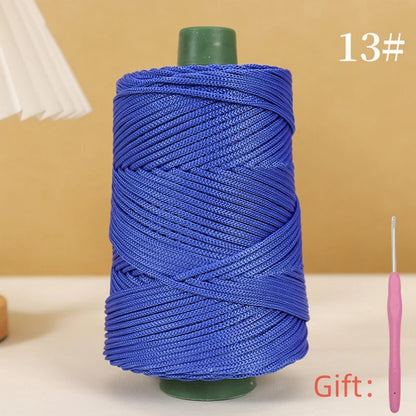 Corde légère au crochet, 250g, 3mm, fil creux cool au crochet, chapeau de soleil d'été, tricot à la main, fils épais, sac, coussin de chapeau