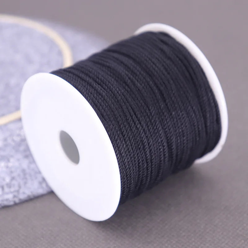 Corde de coton pour macramé, ficelle, ficelle, fil, artisanat, couture, tentures murales faites à la main, bohème, fête de mariage, décoration d'intérieur, 1.2mm, 37m