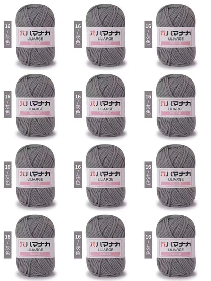 12 pièces 300g fil de lait fait à la main grossier bricolage tissage boule de fil pour pull chapeau écharpe et autres vêtements doux Crochet fil à tricoter