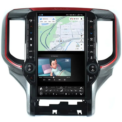 Autoradio Android 13 pour Dodge Ram 2019 – 2024, lecteur vidéo multimédia de Navigation GPS Carplay, unité principale à écran tactile 13.6 pouces