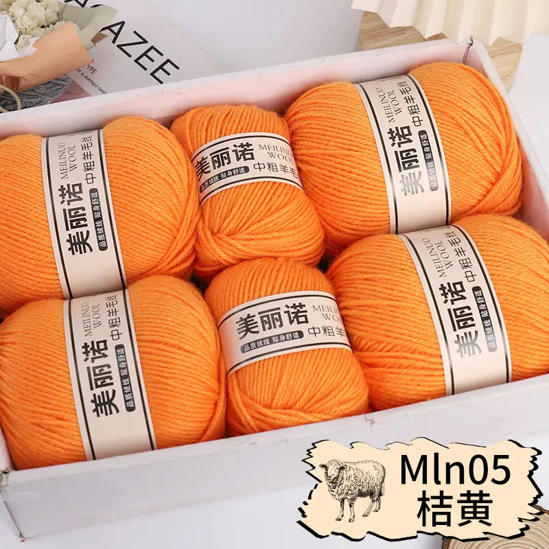 Fil de laine mi-épais pour chaussettes, tricot à la main, pull, pantalon, foulards, vêtements en cachemire mérinos, fil de Crochet doux pour bébé, 500 g/ensemble