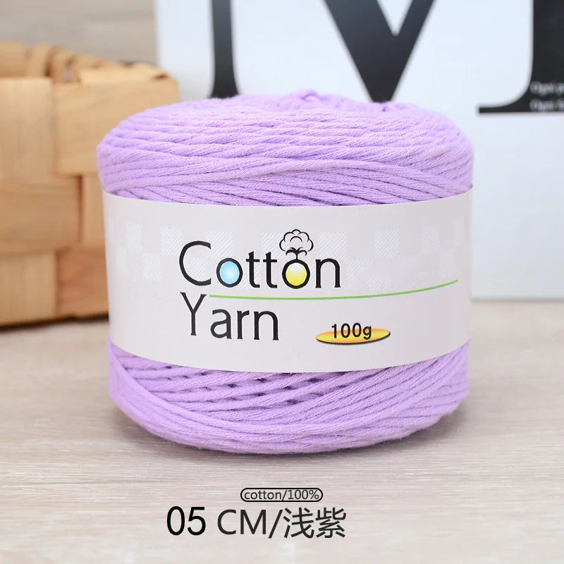 100 g/rouleau fil de coton pur coloré bébé fil de coton doux gros bébé coton Crochet tricots bricolage fil à tricoter à la main
