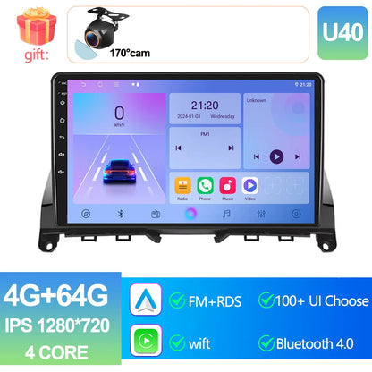 Pour Mercedes Benz classe C 3 W204 S204 2006 - 2011 Android 15 Carplay Auto autoradio multimédia lecteur vidéo Navigation GPS DSP
