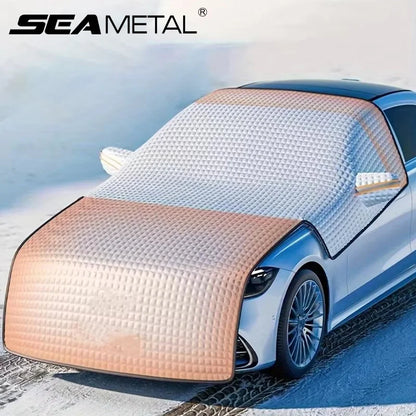 SEAMETAL pare-brise de voiture couverture de neige hiver extérieur fenêtre de voiture bouclier de neige Anti glace/neige/gel pare-brise couverture de protection étendue